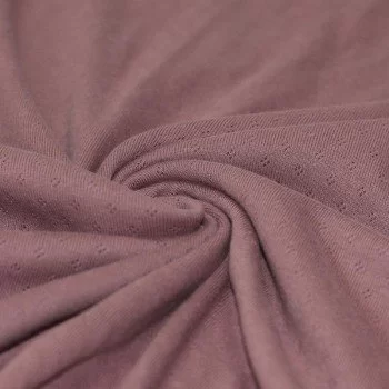 Pointelle Cotton Jersey Fabric (Mini) Old Mauve