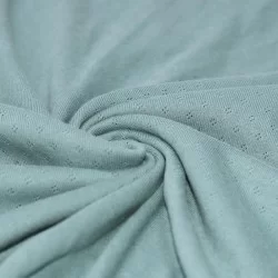 Pointoille Feinstrickjersey Stoff (Mini) Meer Grün Pointoille Feinstrickjersey Stoff (Mini) Meer Grün