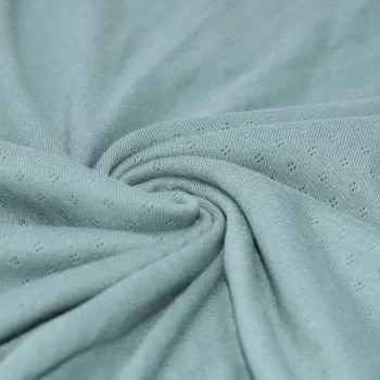 Pointelle Cotton Jersey Fabric (Mini) Sea Green