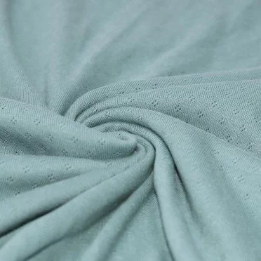 Tissu Jersey Pointoille (Mini) Mer Verte - (Tissus Jersey)