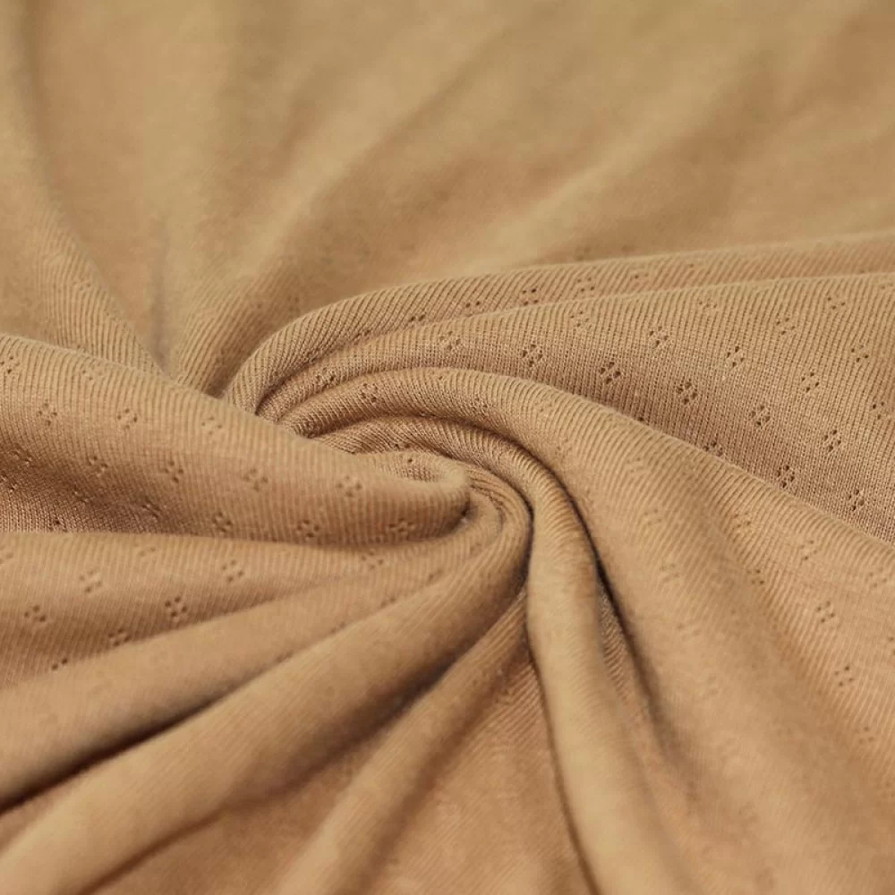 Pointelle Jersey Stof (Mini) Camel
