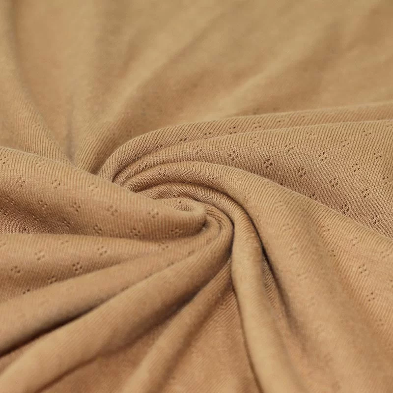 Pointelle Jersey Stof (Mini) Camel