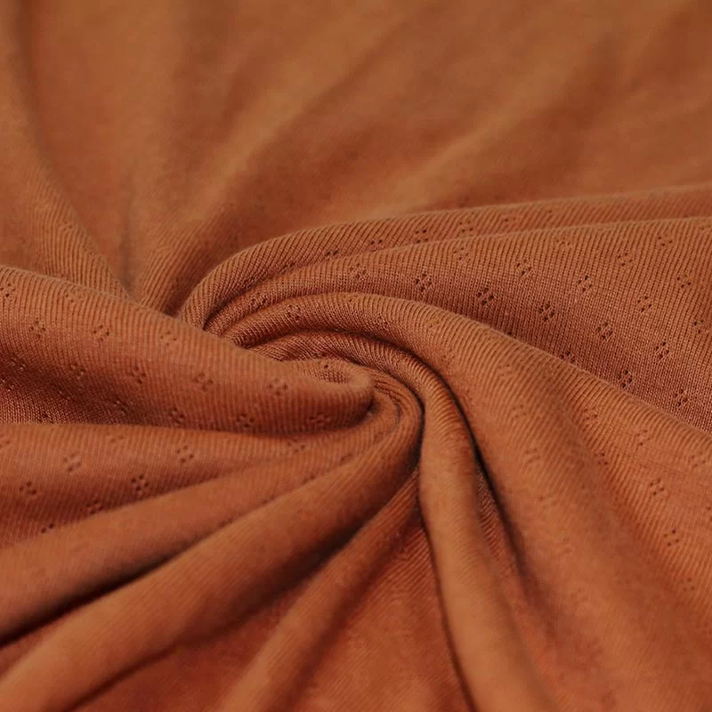 Pointelle Jersey Stof (Mini) Cognac