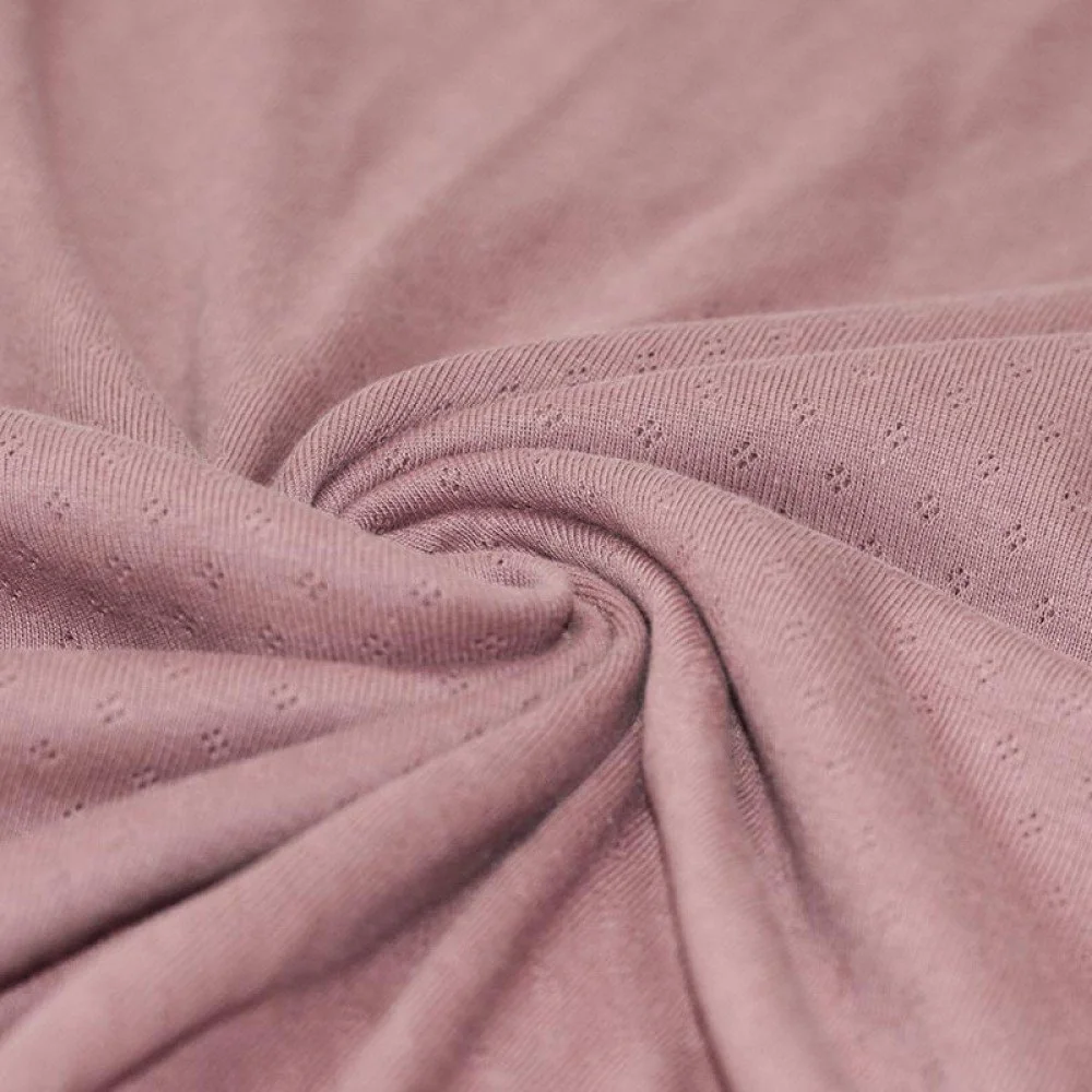 Pointelle Jersey Stof (Mini) Oud Roze