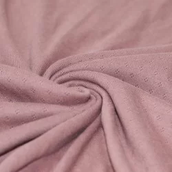 Dzianina Jersey Pointelle (Mini) Stary Różowy Dzianina Jersey Pointelle (Mini) Stary Różowy