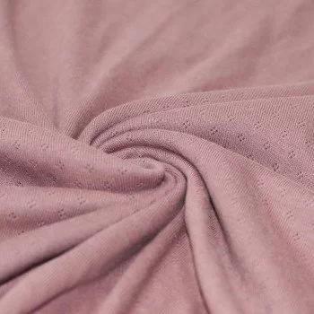 Pointelle Cotton Jersey Fabric (Mini) Old Pink