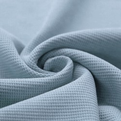 Tissu Jersey Gaufré Tricoté Jeans Clair