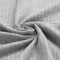 Tessuto Jersey Di Cotone a Coste Grande Grigio Chiaro Melange Tessuto Jersey Di Cotone a Coste Grande Grigio Chiaro Melange