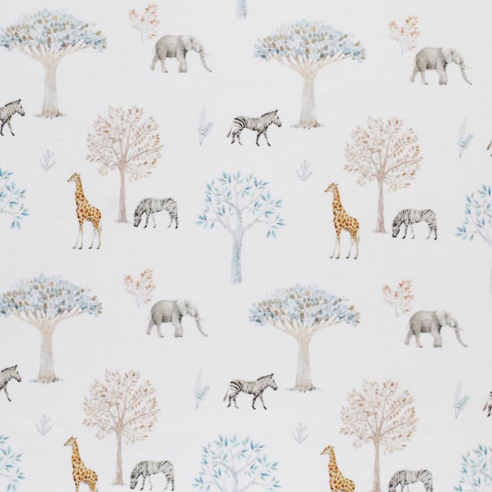 Bomuldjersey Digital Print - Mini Safari