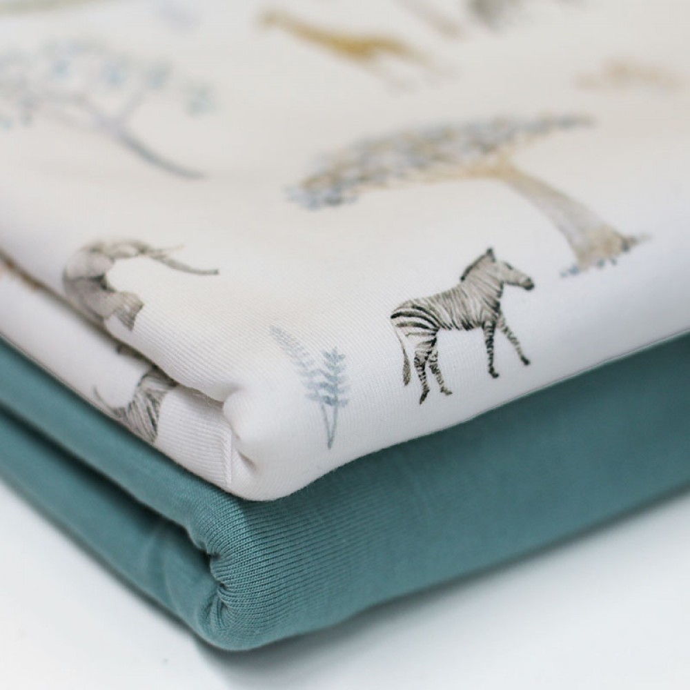 Bomuldjersey Digital Print - Mini Safari