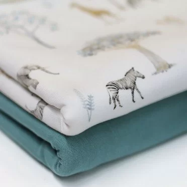 Dzianina Bawełniana Druk Cyfrowy - Mini Safari | Rijs Textiles Dzianina Bawełniana Druk Cyfrowy - Mini Safari Dzianina Jersey Bawełna Druk Cyfrowy