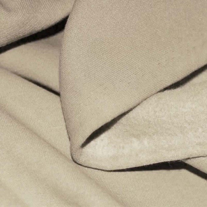Joggingstof Donker Beige  - (Jogging Stoffen )