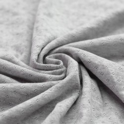 Tessuto A Maglia Pointoille (Mini) Grigio Chiaro Melange