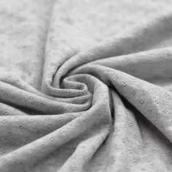 Tessuto A Maglia Pointoille (Mini) Grigio Chiaro Melange Tessuto A Maglia Pointoille (Mini) Grigio Chiaro Melange