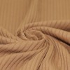 Brede Rib Jersey Stof Camel