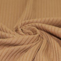 Wide Drop Needle Rib Fabric Camel