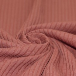Wide Drop Needle Rib Fabric Clay Pink