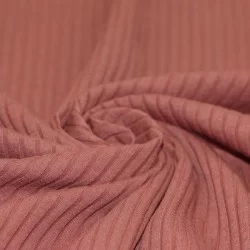 Tessuto Jersey Di Cotone a Coste Grande Argilla Rosa Tessuto Jersey Di Cotone a Coste Grande Argilla Rosa