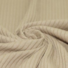 Wide Drop Needle Rib Fabric Dark Beige 