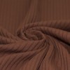 Brede Rib Jersey Stof Licht Bruin