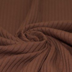 Wide Drop Needle Rib Fabric Light Brown