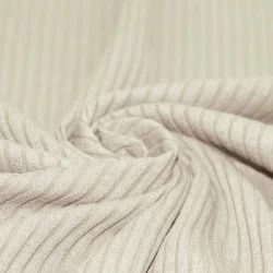 Tessuto Jersey Di Cotone a Coste Grande Beige Naturel Tessuto Jersey Di Cotone a Coste Grande Beige Naturel