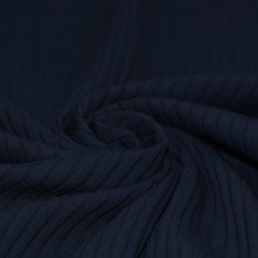 Wide Drop Needle Rib Fabric Navy
