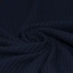 Wide Drop Needle Rib Fabric Navy