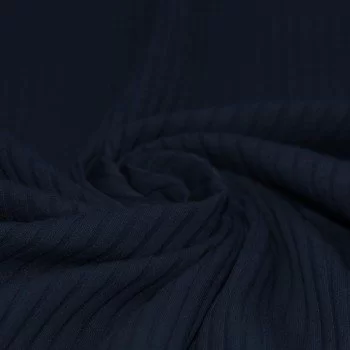 Wide Drop Needle Rib Fabric Navy Wide Drop Needle Rib Fabric Navy