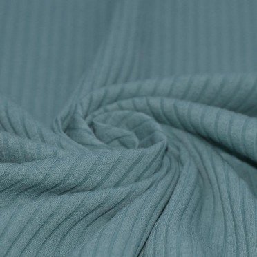 Tessuto Jersey Di Cotone a Coste Grande Antico Verde - (Jersey Tessuti)