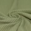 Tessuto Jersey Di Cotone a Coste Grande Oliva