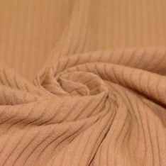 Wide Drop Needle Rib Fabric Peach