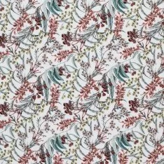 Bomuld Poplin Stof Digital Trykt - Indfødte Blomster