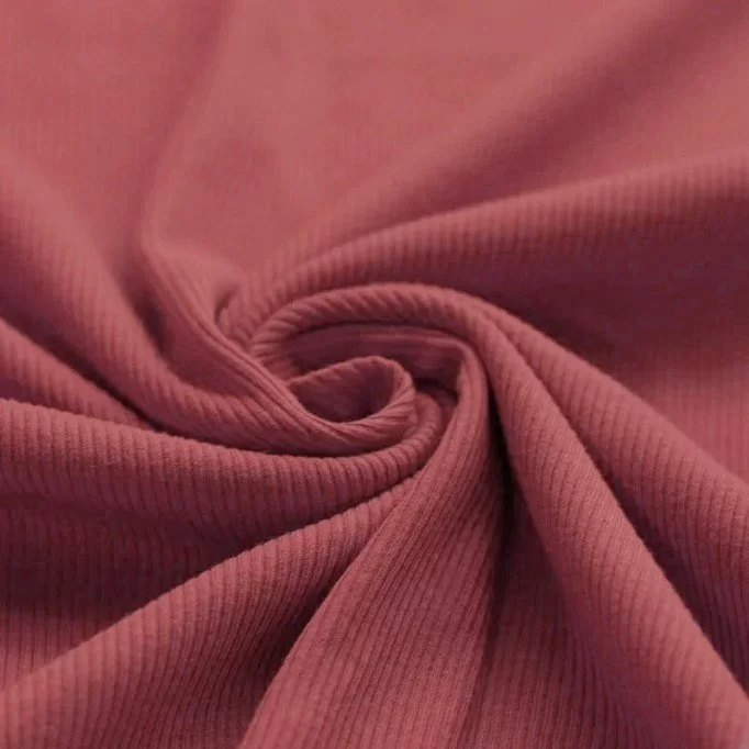 Rib Jersey Strikstof Hindbær - (Jerseystoffer)