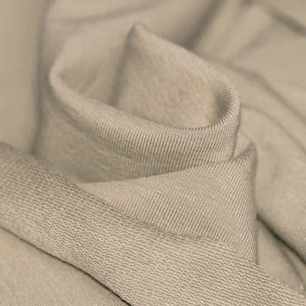 French Terry Mørk Beige