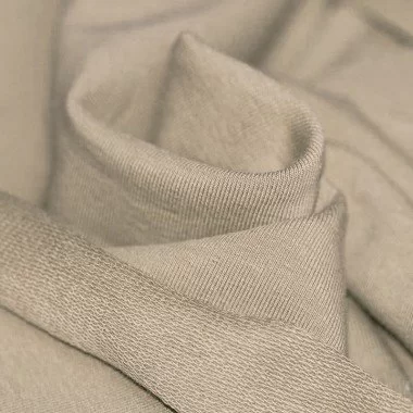 Felpa sweat beige scuro. Vendita tessuti French Terry on line