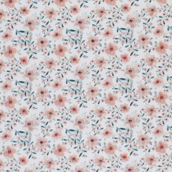 Jersey Cotton Fabric Digital Print - Quince Spring Bloom