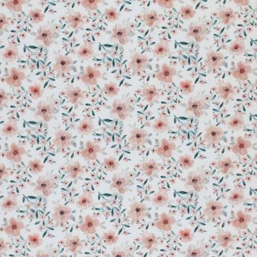 Jersey Coton Impression Numérique - Coing Floraison Printanière - (Jersey Coton Impression Numérique)