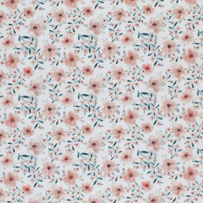 Jersey Di Cotone Stampa Digitale - La Mela Cotogna Fiorisce Jersey Di Cotone Stampa Digitale - La Mela Cotogna Fiorisce - (Jersey Di Cotone Digitale Stampata)