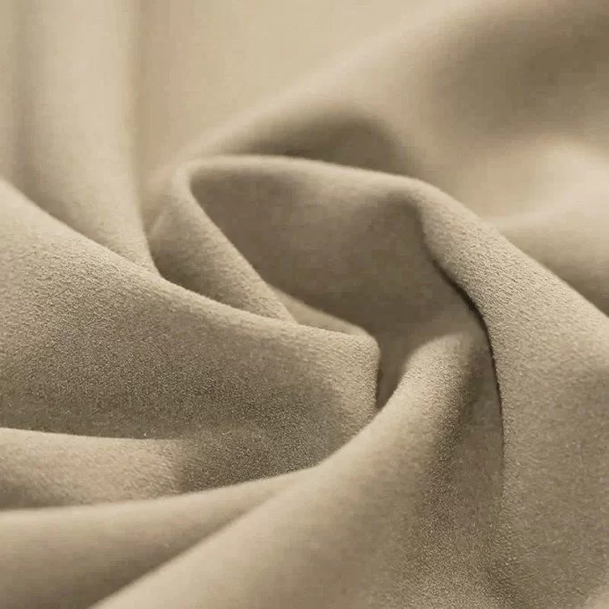 Tissu Jersey Scuba Crêpe Beige Foncé - (Tissus Jersey)