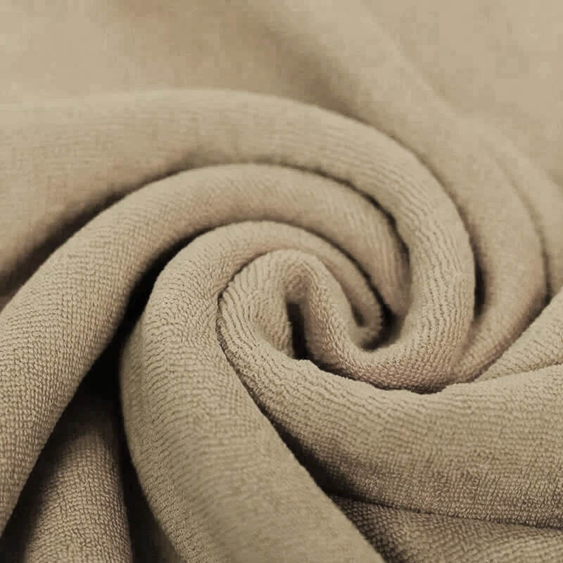 Stretch Badstof Donker Beige