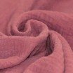 Tissu Double Gaze De Coton Framboise - (Tissus Deco)