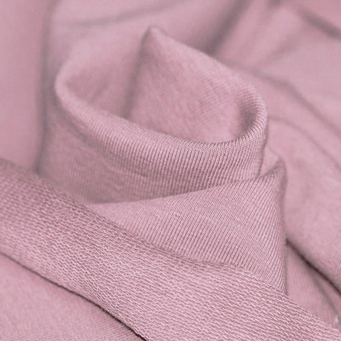 Tissu Sweat Vieux Rose - (Tissu Sweat)