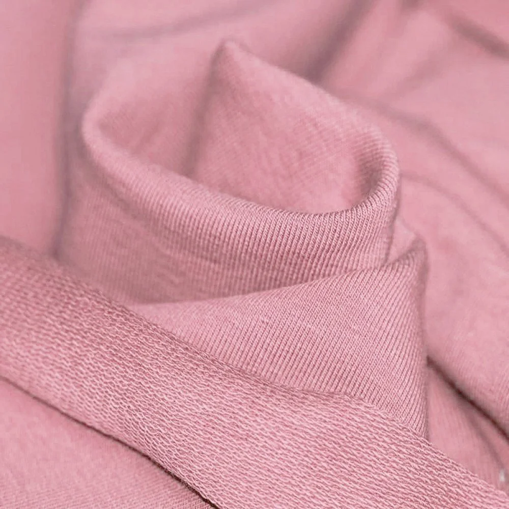 French Terry Stof Vintage Roze