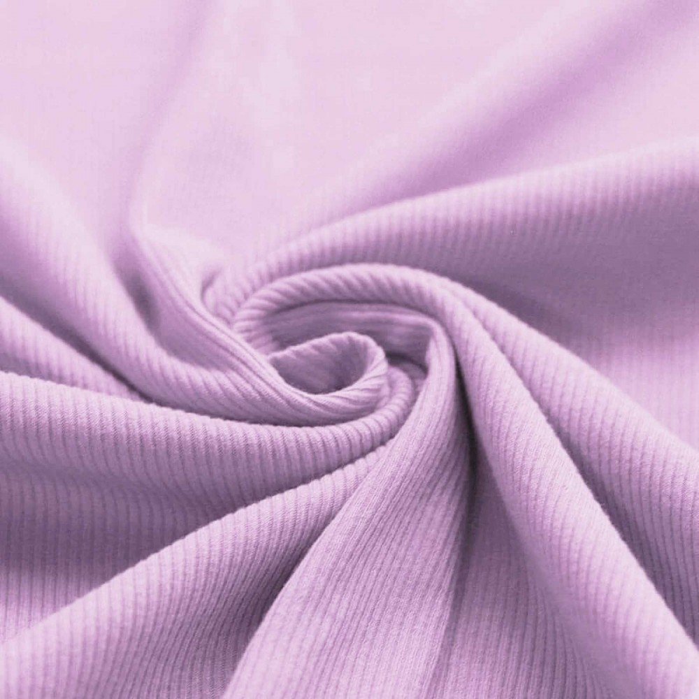 Rib Jersey Strikstof Pastel Lilla
