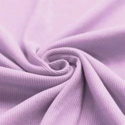 Rib Jersey Stof Pastel Lila Rib Jersey Stof Pastel Lila