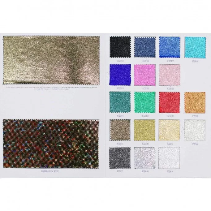 Tkanina Lycra Holograficzna Mistyk Przykładowa Karta Tkaniny Holograficzna