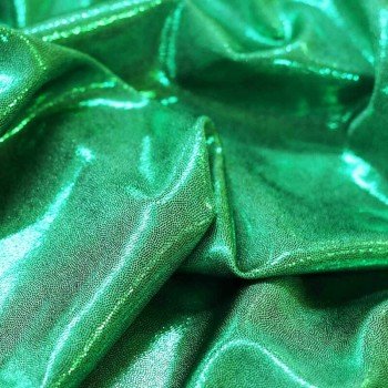 Hologram Lycra Fabric Mystic Green