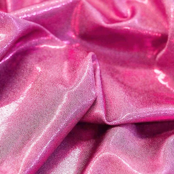 Tkanina Lycra Holograficzna Mistyk Gorący Róż Tkaniny Taneczne
