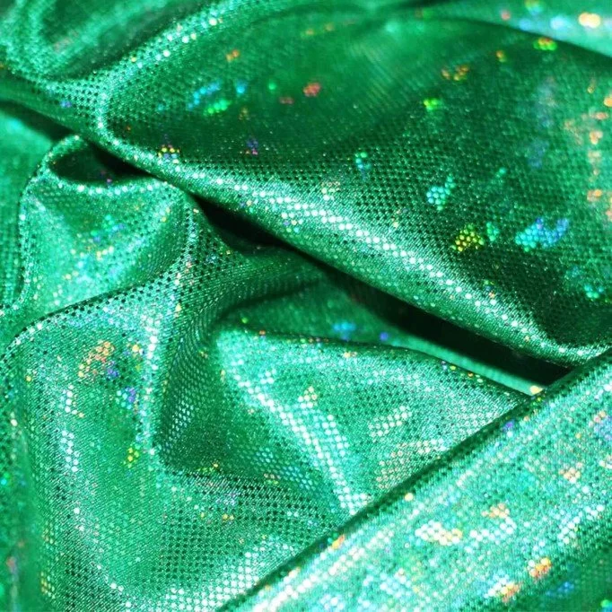 Hologramm Stoff Blatt Grün - (Hologramm Stoffe)